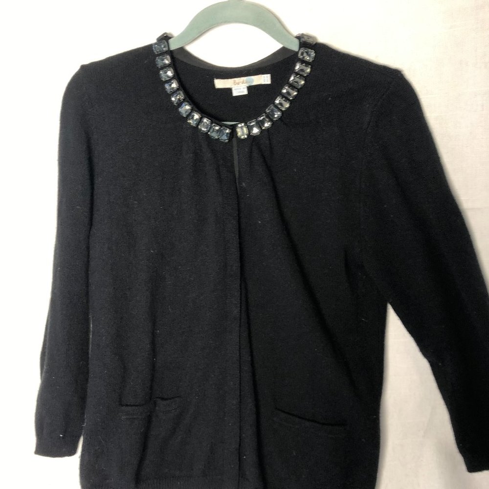 Boden wool/cashmere blend cardigan with gems
